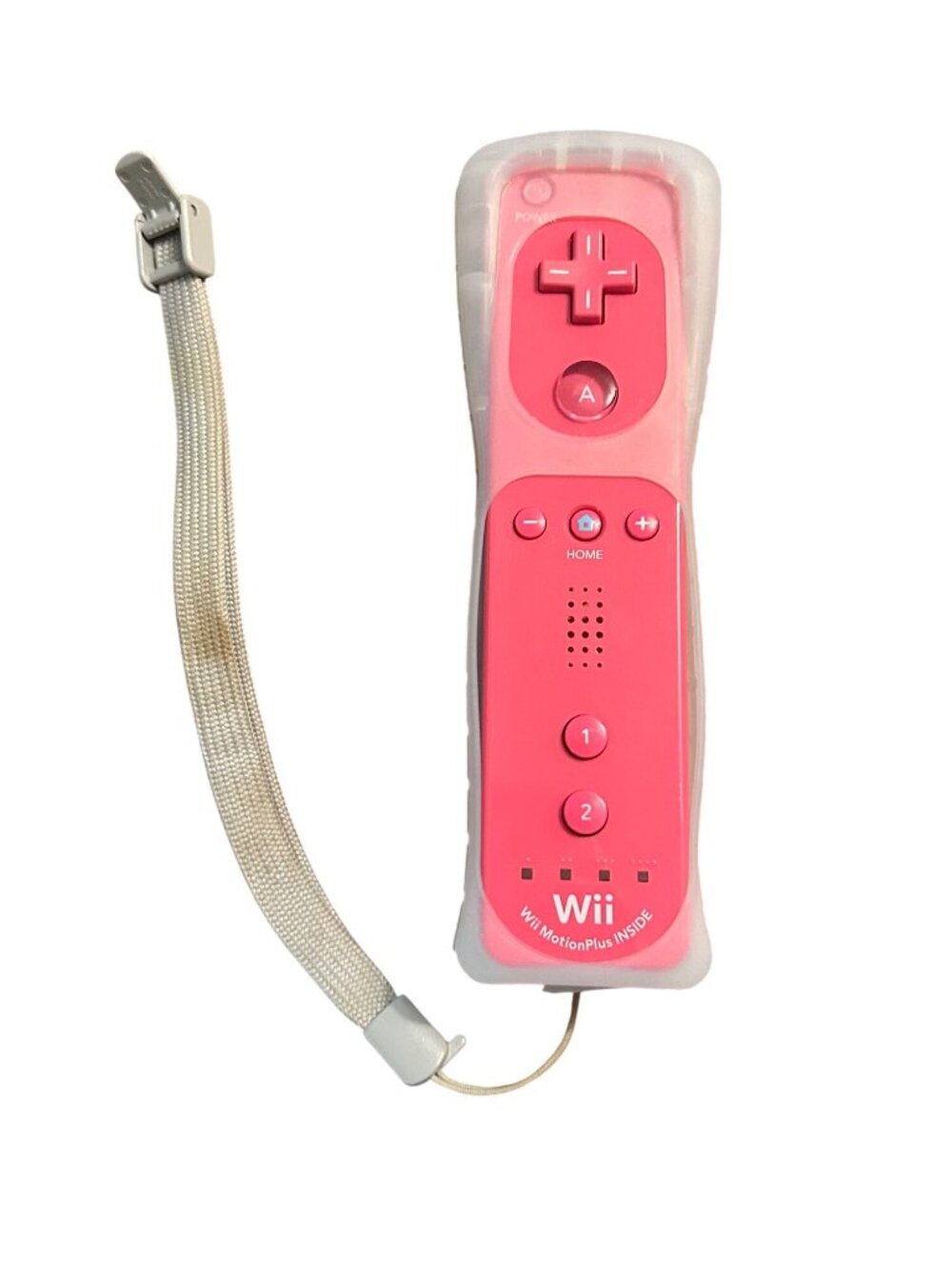 Nintendo Wii Remote Plus Controller Pink With Silicone Cover & Strap gaming